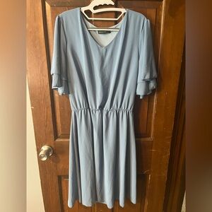 Mikarose Elegant Blue Midi Dress